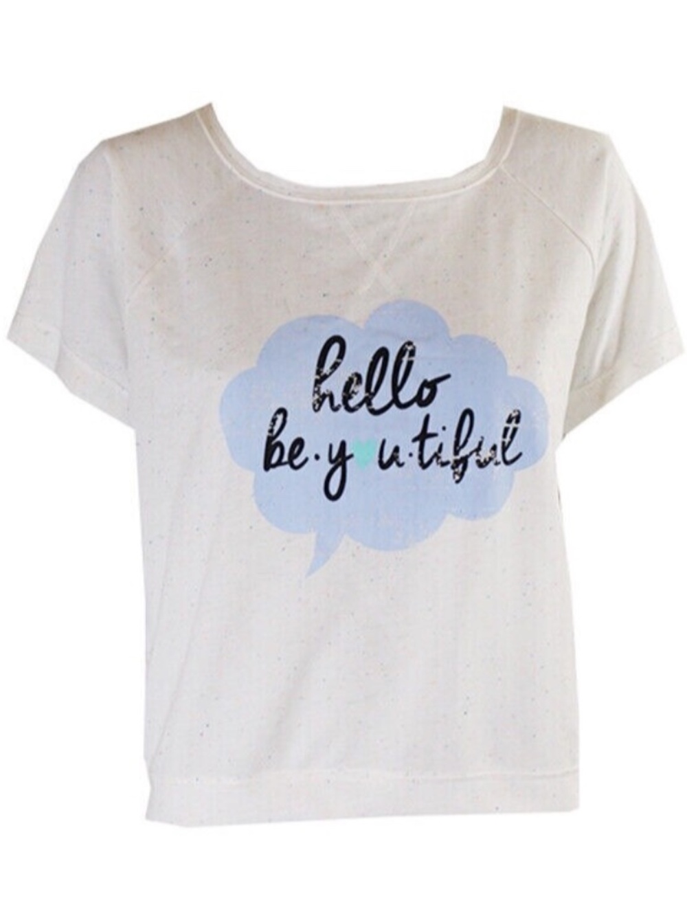 (NWT) Jenni by Jennifer Moore Graphic Confetti Pajama Top, "Hello Beautiful" L